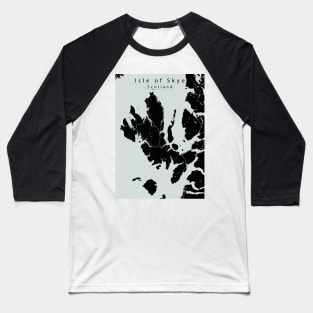 Isle of Skye Scotland Island Map dark Baseball T-Shirt